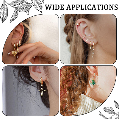 12Pcs 201 Stainless Steel Huggie Hoop Earring Findings STAS-SC0007-98G-1