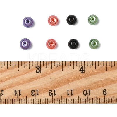 4 Strands 4 Colors Baking Paint Pearlized Glass Pearl Round Bead Strands HY-FS0001-09-1