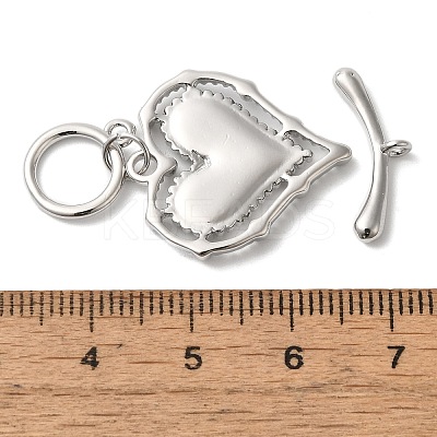 Brass Micro Pave Clear Cubic Zirconia Toggle Clasps KK-N254-80P-1