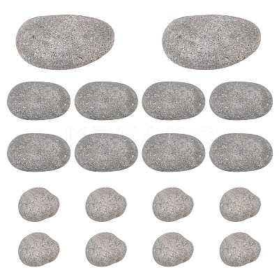 20Pcs 3 Styles Oval Painting Rocks DIY-FH0003-79-1