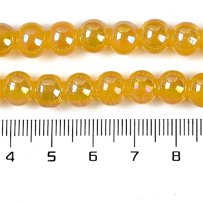 Baking Paint Electroplate Glass Beads Strands GLAA-G120-01H-1