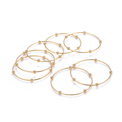 Fashion 201 Stainless Steel Bangle Sets BJEW-L664-023C-G-1-1