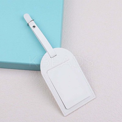 CutHollow 4Pcs PU Leather Luggage Tag OFST-CL0001-01B-04-1