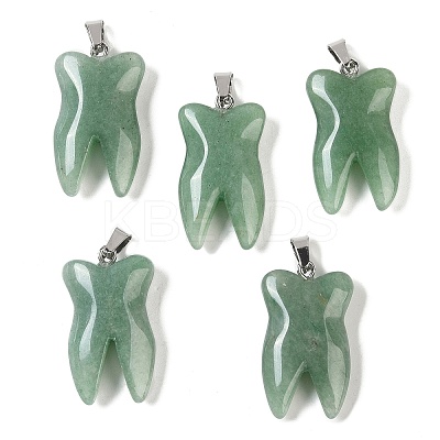 Natural Green Aventurine Pendants G-G115-01A-1
