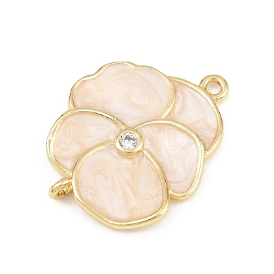 Brass Enamel Connector Charms KK-L275-57G-07-1