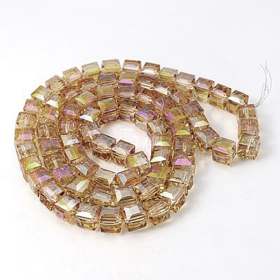 Electorplated Glass Beads EGLA-E006-3T-1