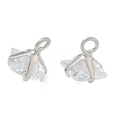 Brass Pave Cubic Zirconia Charms CU-CBABEB3-05P-02-1