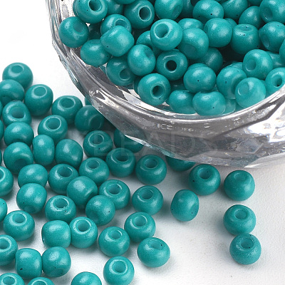 Baking Paint 8/0 Glass Seed Beads SEED-Q025-3mm-L07-1