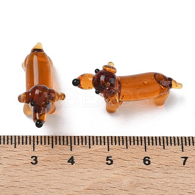Handmade Lampwork Dog Display Decorations LAMP-F043-11-1