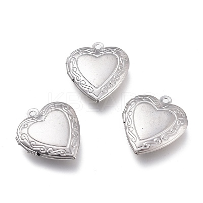 Tarnish Resistant 316 Stainless Steel Locket Pendants STAS-Z010-03A-1