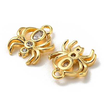 Brass Micro Pave Cubic Zirconia Charms LS-KK-Q809-01G-1