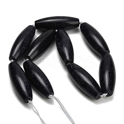Synthetic Blue Goldstone Beads Strands G-L654-G21-01A-1