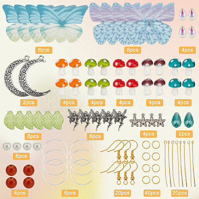 DIY Mushroom Earring Making Kit DIY-SC0020-35-1