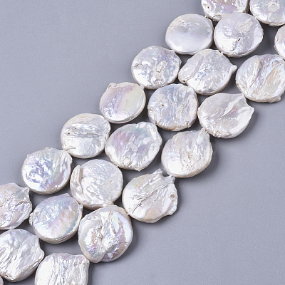 Natural Baroque Pearl Keshi Pearl Beads Strands PEAR-S016-006-1