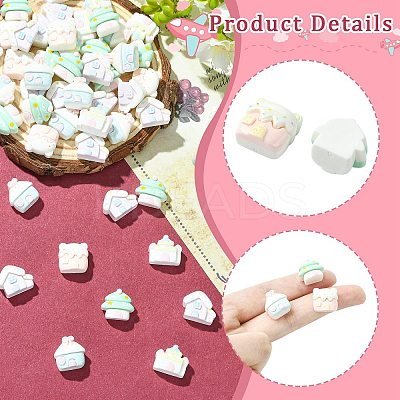 Mini Opaque Resin Cabochons RESI-CJC0011-74-1