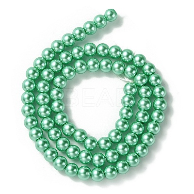 Eco-Friendly Dyed Glass Pearl Beads Strands HY-A008-6mm-RB014-1