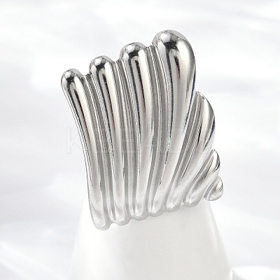 304 Stainless Steel Cuff Rings RJEW-D306-10P-1