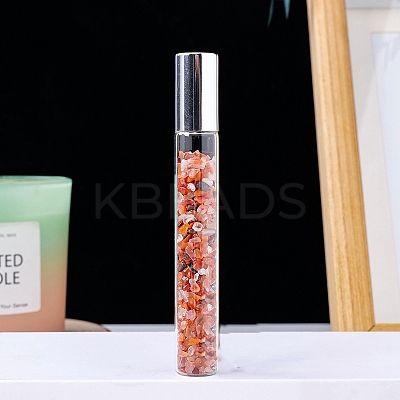 Natural Red Agate Chip Bead Roller Ball Bottles PW-WG59305-08-1