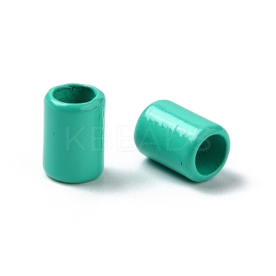Column Rack Plating Spray Painted Alloy Beads for Jewelry Making PALLOY-F291-01I-1