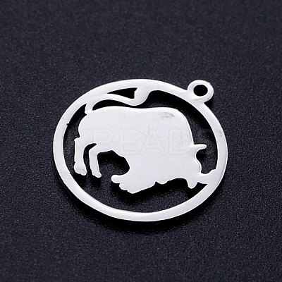 Tarnish Resistant 201 Stainless Steel Pendants STAS-S105-JN362-2-1