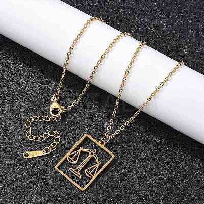 304 Stainless Steel Necklace NJEW-D330-01G-07-1