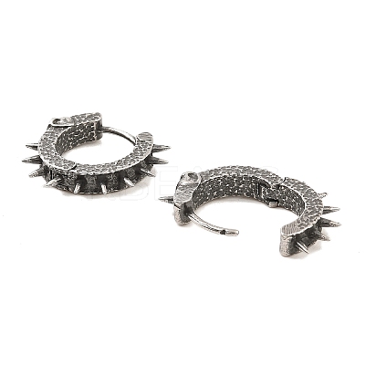 Antique Silver 316 Surgical Stainless Steel Hoop Earrings EJEW-D096-03B-AS-1