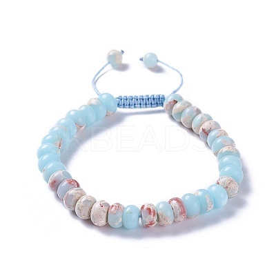 Adjustable Natural & Synthetic Mixed Stone Braided Bead Bracelets BJEW-F369-A-1