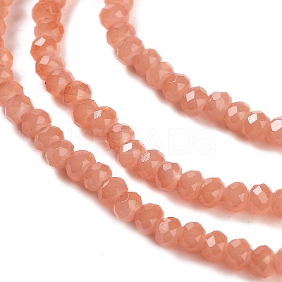 Baking Paint Imitation Jade Glass Bead Strands DGLA-A034-J4MM-A34-1