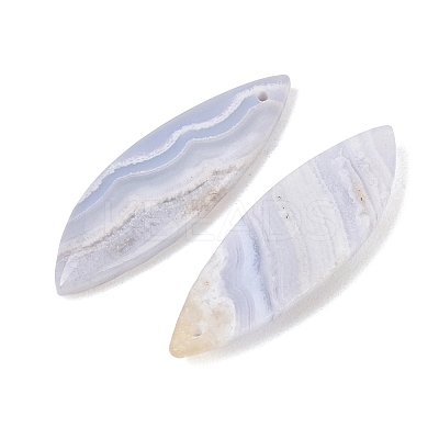 Natural Blue Lace Agate Pendants G-K381-24A-1
