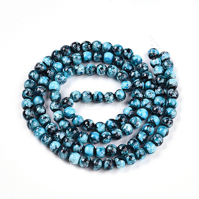 Baking Paint Glass Beads X1-DGLA-N003-8mm-A08-1