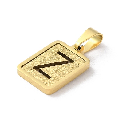 304 Stainless Steel Alphabet Pendants STAS-S152-01G-Z-1