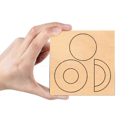 Geometric Wood Cutting Dies DIY-WH0169-08-1