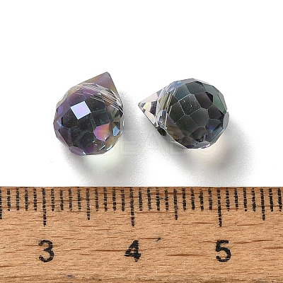 Electroplated Glass Beads GLAA-K062-01A-FR08-1