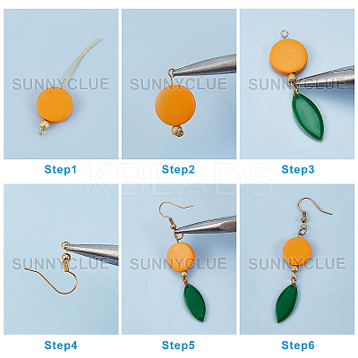 DIY Wooden Dangle Earring Making Kits DIY-SC0016-77-1