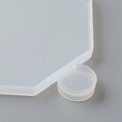Octagon Lid Silicone Molds AJEW-D046-18-1