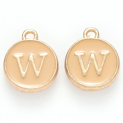 Golden Plated Alloy Enamel Charms ENAM-S118-06W-1