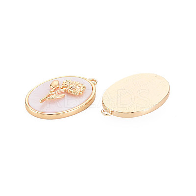Brass Birth Floral Pendants KK-S364-290-1