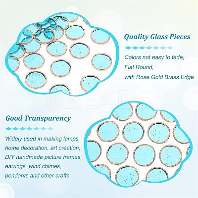 30Pcs Colored Glass Mosaic Tiles DIY-OC0009-45F-1