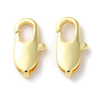 Rack Plating Brass Lobster Claw Clasps KK-F090-23G-01-1