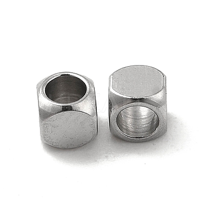 Non-Tarnish 201 Stainless Steel Cube Beads STAS-P319-11B-P-1