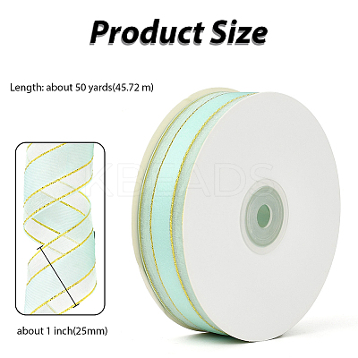 1Roll Solid Color Organza Ribbons ORIB-CY0001-03D-1