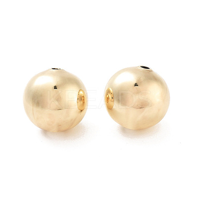 Round Rack Plating Brass European Beads LS-KK-G512-08G-1