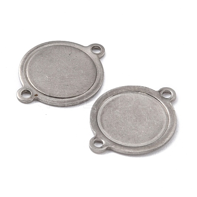 Tarnish Resistant 201 Stainless Steel Cabochon Connector Settings STAS-K217-38-1