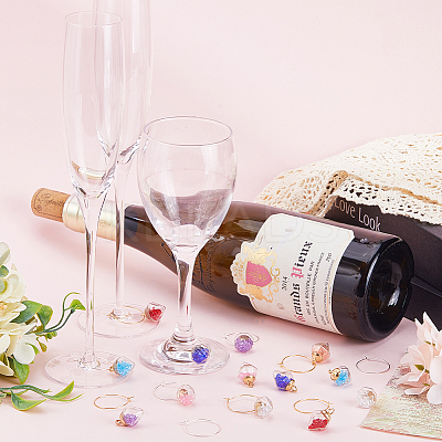 DIY Wine Glass Charm Jewerly Kit GLAA-SC0001-86-1
