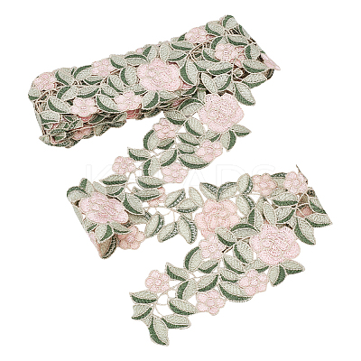 Polyester Flower Embroidery Lace Trim OCOR-WH0090-88-1