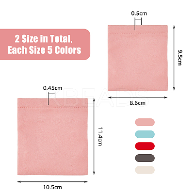 20Pcs 10 Style Square Mini Velvet Multipurpose Shrapnel Makeup Bags ABAG-DC0001-02-1