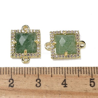 Natural Green Strawberry Quartz Faceted Square Links G-I375-03G-06-1