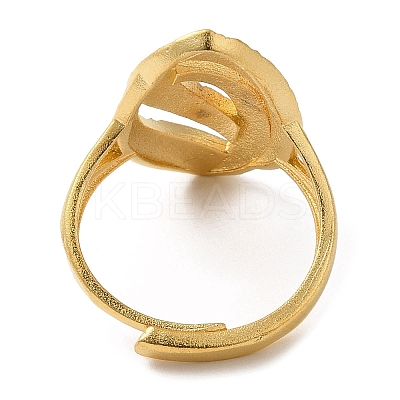 Light Gold Brass Adjustable Rings for Women LS-RJEW-A022-01C-1