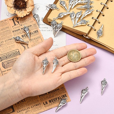 50Pcs Gothic Style Tibetan Style Alloy Pendants FIND-YW0008-51-1