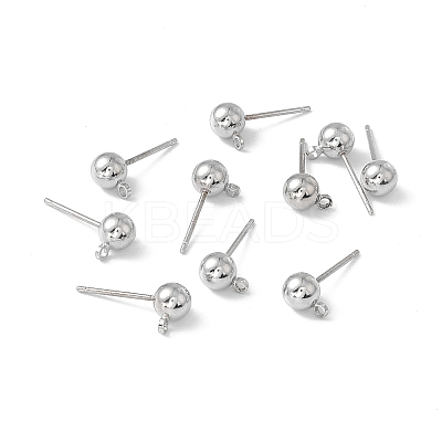 Brass Ball Post Ear Studs X-EC254-1